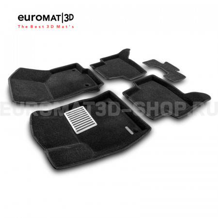 Текстильные 3D коврики Euromat3D Lux в салон для Volkswagen Golf 7 (2013-2019) № EM3D-004507