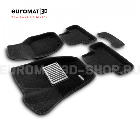 Текстильные 3D коврики Euromat3D Lux в салон для Volvo V40 (2012-) № EM3D-005503