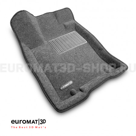 Текстильные 3D коврики Euromat3D Business в салон для Kia Mohave (2009-2020) № EMC3D-002924G Серые