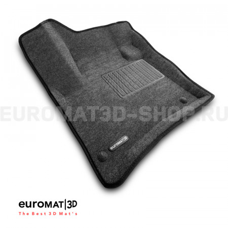 Текстильные 3D коврики Euromat3D Business в салон для Volkswagen Touareg (2010-2017) № EMC3D-004101G Серые