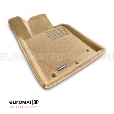 Текстильные 3D коврики Euromat3D Business в салон для Kia Optima (2016-) № EMC3D-002929T Бежевые