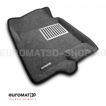 Текстильные 3D коврики Euromat3D Lux в салон для Cadillac Escalade (2007-2014) № EM3D-001302G Серые