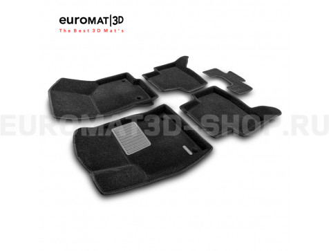 Текстильные 3D коврики Euromat3D Premium в салон для Volkswagen Jetta (2019-) № EMPR3D-004507